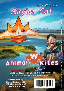 Skylar The Cat Kite Label